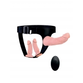 Женский страпон с 3 насадками и вибрацией - Erowoman-Eroman - купить с доставкой в Рязани