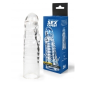 Прозрачная закрытая насадка на член - 15 см. - Sex Expert - в Рязани купить с доставкой