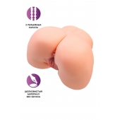 Телесный мастурбатор в форме попки с 2 любовными входами - No Name - в Рязани купить с доставкой