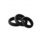 Набор из 3 черных эрекционных колец Smooth Silicone Cockring Pack - Dream Toys - в Рязани купить с доставкой