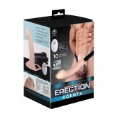 Телесный полый страпон с вибрацией Erection Agents - 24,1 см. - NMC - купить с доставкой в Рязани