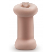 Телесный люминесцентный двусторонний мастурбатор Tasha - Blush Novelties - в Рязани купить с доставкой