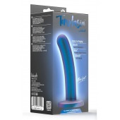 Синяя насадка с гладкой поверхностью Surrender 5.75 Inch Intermediate Pegging Dildo - 14,6 см. - Blush Novelties - купить с доставкой в Рязани