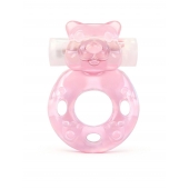 Розовое эрекционное виброкольцо в форме мишки - 1137 - в Рязани купить с доставкой