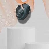 Серый сквозной мастурбатор с вибрацией Manwan Starter - Manwan - в Рязани купить с доставкой