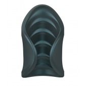 Серый сквозной мастурбатор с вибрацией Manwan Starter - Manwan - в Рязани купить с доставкой