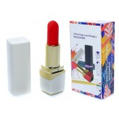 Белый мини-вибратор в форме помады - Boys of Toys