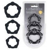 Набор из 3 эрекционных колец Beaded Silicone Cockring Set - Shots Media BV - в Рязани купить с доставкой