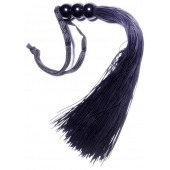 Черная силиконовая плетка - 25,4 см. - Boys of Toys - купить с доставкой в Рязани