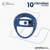 Синее интерактивное эрекционное виброкольцо Rank - Intoyou - в Рязани купить с доставкой