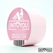 Розовый скотч для фиксации Non-Sticky Bondage Tape - 15 м. - Intoyou - купить с доставкой в Рязани