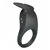 Черное перезаряжаемое виброкольцо Carlton - Baile - в Рязани купить с доставкой