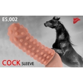 Насадка на фаллос с бугорками по поверхности - 14,7 см. - KOKOS - в Рязани купить с доставкой