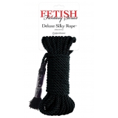 Черная веревка для фиксации Deluxe Silky Rope - 9,75 м. - Pipedream - купить с доставкой в Рязани