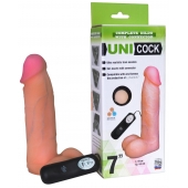 Фаллическая насадка Харнесс UNICOCK 7  с вибрацией - 19 см. - LOVETOY (А-Полимер) - купить с доставкой в Рязани