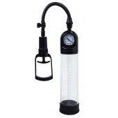 Чёрная вакуумная помпа A-toys с манометром и прозрачной колбой - A-toys - в Рязани купить с доставкой