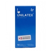 Классические презервативы Unilatex Natural Plain - 12 шт. + 3 шт. в подарок - Unilatex - купить с доставкой в Рязани