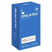 Классические презервативы Unilatex Natural Plain - 12 шт. + 3 шт. в подарок - Unilatex - купить с доставкой в Рязани