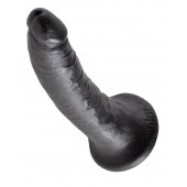 Чёрный фаллоимитатор с присоской 7  Cock - 17,8 см. - Pipedream