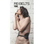 Пояс с клёпками Yona Black - Rebelts - купить с доставкой в Рязани