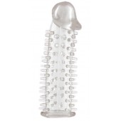 Прозрачная насадка на половой член с закрытой головкой и шипами - 12,5 см. - Toyfa Basic - в Рязани купить с доставкой