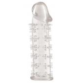 Гелевая прозрачная насадка с шипами - 12 см. - Toyfa Basic - в Рязани купить с доставкой