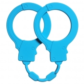 Голубые силиконовые наручники Stretchy Cuffs Turquoise - Lola Games - купить с доставкой в Рязани