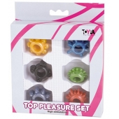 Набор из 6 разноцветных эрекционных колец - Toyfa Basic - в Рязани купить с доставкой