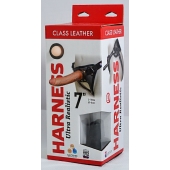 Насадка-фаллоимитатор на кожаных трусиках Harness Ultra Realistic 7  - 18 см. - LOVETOY (А-Полимер) - купить с доставкой в Рязани