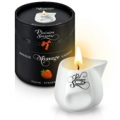 Массажная свеча с ароматом клубники Bougie de Massage Gourmande Fraise - 80 мл. - Plaisir Secret - купить с доставкой в Рязани