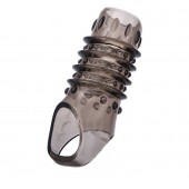 Открытая дымчатая насадка с точками и рёбрами ToyFa XLover - 11,5 см. - ToyFa - в Рязани купить с доставкой