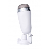 Мастурбатор-вагина в белой колбе с присоской и встраиваемой вибропулей - A-toys - в Рязани купить с доставкой