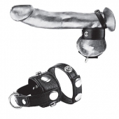 Утяжка для мошонки и пениса Cock Ring With 1  Ball Stretcher And Optional Weight Ring - BlueLine - купить с доставкой в Рязани