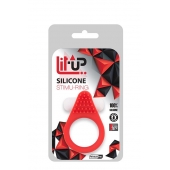 Красное эрекционное кольцо LIT-UP SILICONE STIMU RING 1 RED - Dream Toys - в Рязани купить с доставкой