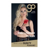 Пластиковая метелочка с красными пёрышками Small Feather Tickler - 32 см. - Blush Novelties - купить с доставкой в Рязани