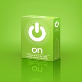 Цветные ароматизированные презервативы ON) Fruit   Color - 3 шт. - ON) - купить с доставкой в Рязани