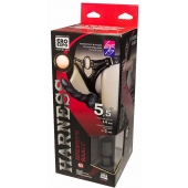 Пояс харнесс премиум класса WOMAN SIMPLEX(S) с 3 черными насадками - LOVETOY (А-Полимер) - купить с доставкой в Рязани
