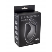 Чёрное эрекционное кольцо с анальной пробкой Button Anal Plug - Lola Games - в Рязани купить с доставкой