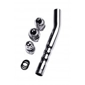 Металлический анальный душ с тремя насадками - ToyFa - купить с доставкой в Рязани