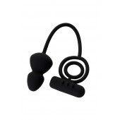 Чёрное эрекционное кольцо с вибростимулятором и анальным хвостом - Erotist Adult Toys - в Рязани купить с доставкой