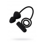 Чёрное эрекционное кольцо с вибростимулятором и анальным хвостом - Erotist Adult Toys - в Рязани купить с доставкой