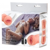 Двусторонний мастурбатор с вибропулей Satisfaction Lucky charm - Lola Games - в Рязани купить с доставкой