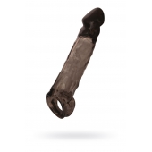 Чёрная насадка на пенис Tс подхватом - 19,5 см. - ToyFa - в Рязани купить с доставкой