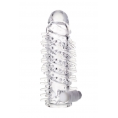 Насадка на пенис TOYFA A-Toys с вибропулей и шипами - 13,4 см. - A-toys - в Рязани купить с доставкой