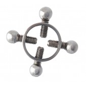 Серебристые зажимы для сосков на винтах - ToyFa - купить с доставкой в Рязани