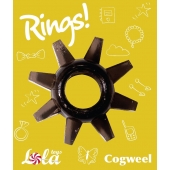 Чёрное эрекционное кольцо Rings Cogweel - Lola Games - в Рязани купить с доставкой