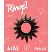 Чёрное эрекционное кольцо Rings Cristal - Lola Games - в Рязани купить с доставкой