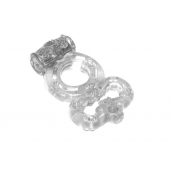 Прозрачное эрекционное кольцо Rings Treadle с подхватом - Lola Games - в Рязани купить с доставкой