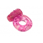 Розовое эрекционное кольцо с вибрацией Rings Axle-pin - Lola Games - в Рязани купить с доставкой