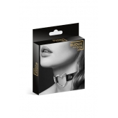 Чёрный чокер с кольцом в форме сердца - Bijoux Pour Toi - купить с доставкой в Рязани